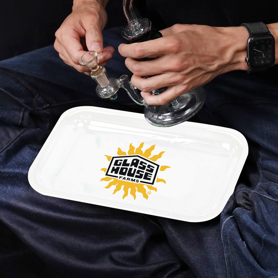 Glass House Sunburst Rolling Tray 